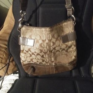 Signature canvas print Coach tote